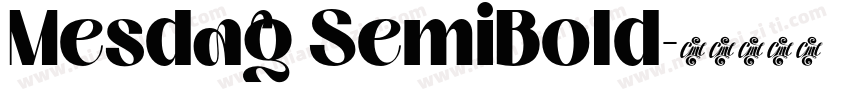 Mesdag SemiBold字体转换